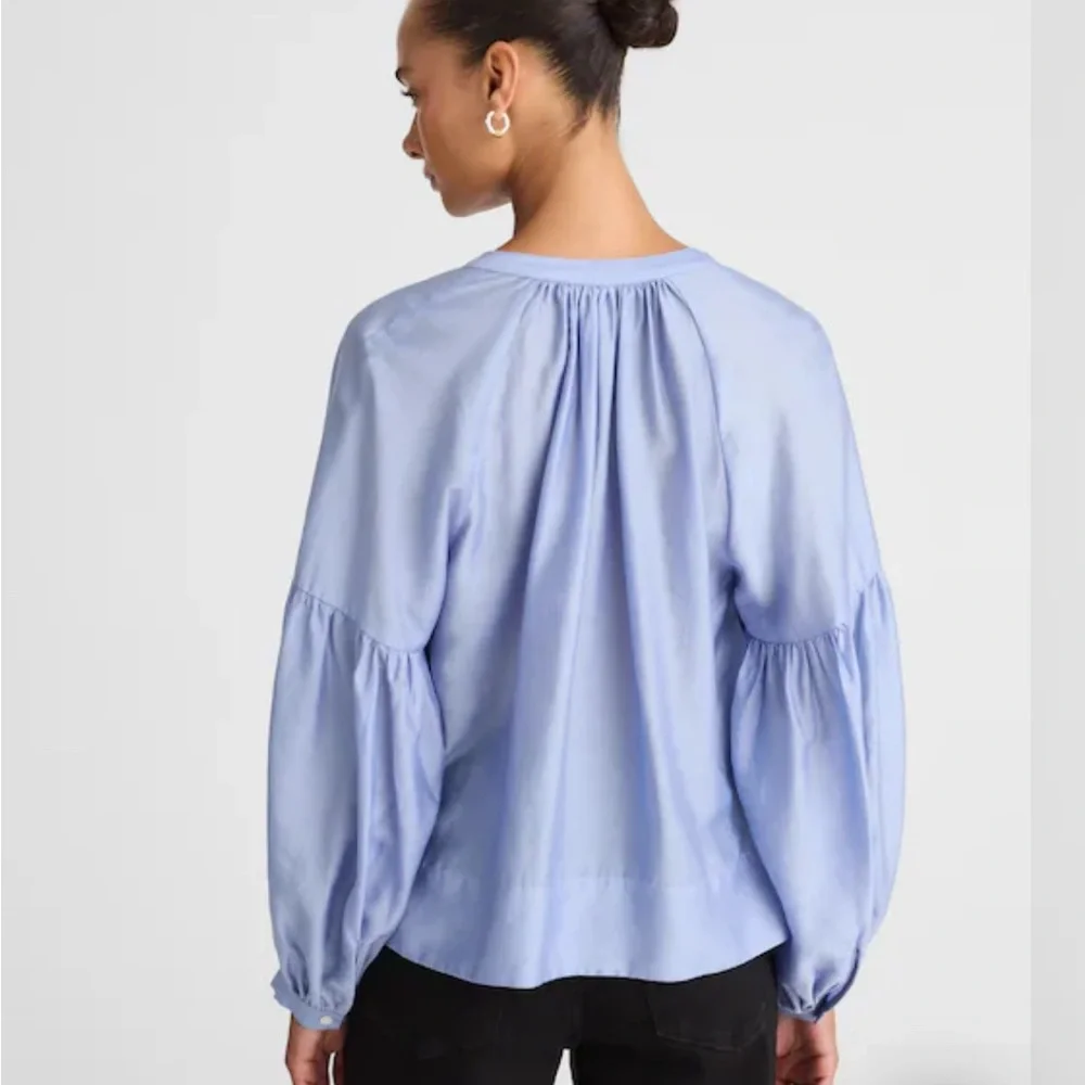 Light Blue Women's Blouse - Picture 4 of 7